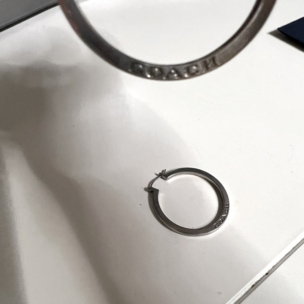 Coach silver hoop earrings
